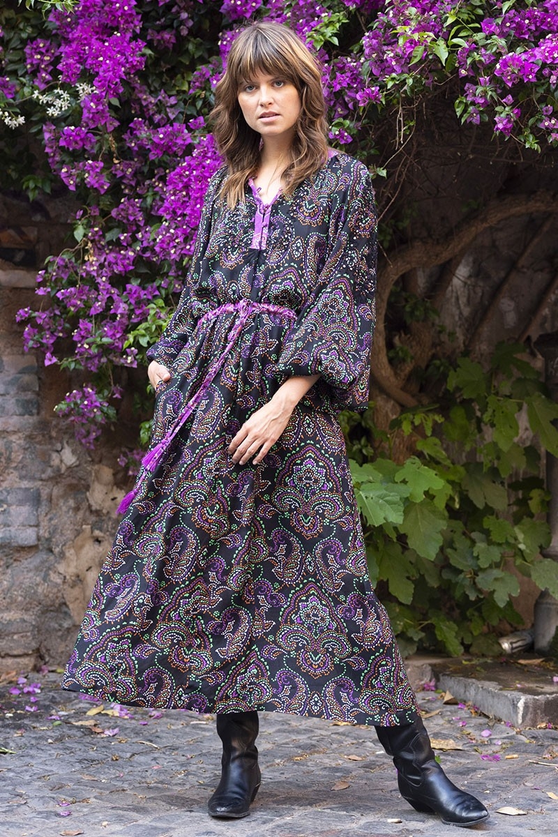 vestido largo bohemio manga larga PAOLA - Miss June