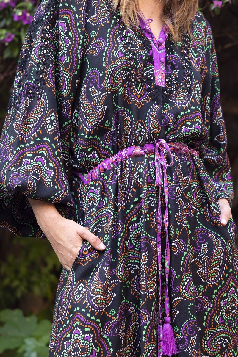 vestido largo bohemio manga larga PAOLA - Miss June