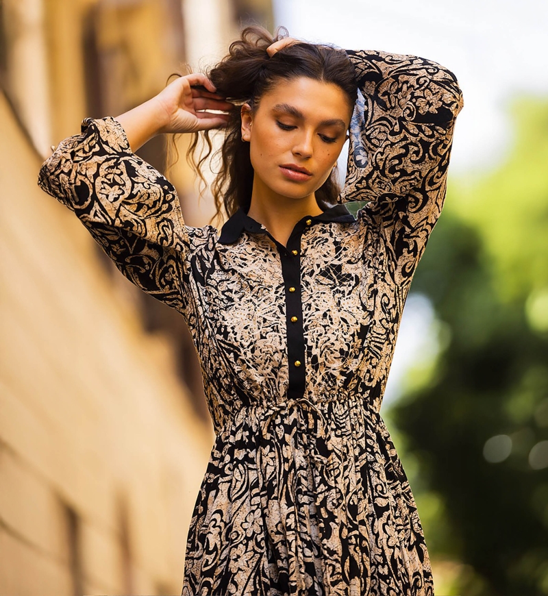 robe longue manche longue boheme chic ZELIE -Miss June