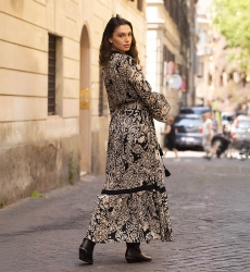 long sleeve bohemian chic long dress ZELIE -Miss June