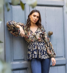 blouse manche longue fleurie LYAM - Miss June