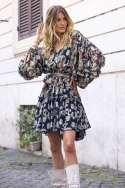 long sleeve floral short dress JULIETA - Miss June
