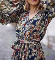 robe courte manche longue fleurie JULIETA - Miss June