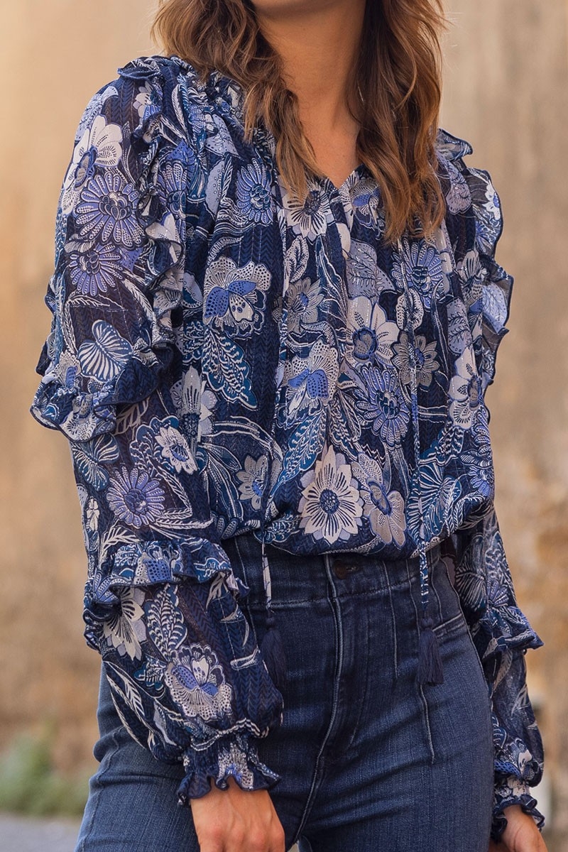 blusa floral manga larga SILVIA - Miss June