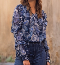 blouse manche longue fleurie SILVIA - Miss June