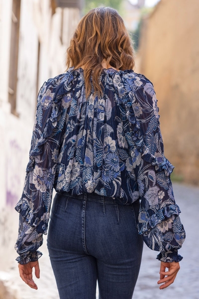long sleeve floral blouse SILVIA - Miss June