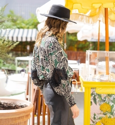 long sleeve bohemian chic shirt VALENTINA - Miss June