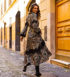 long sleeve boheme chic long dress TARTIKA - Miss June