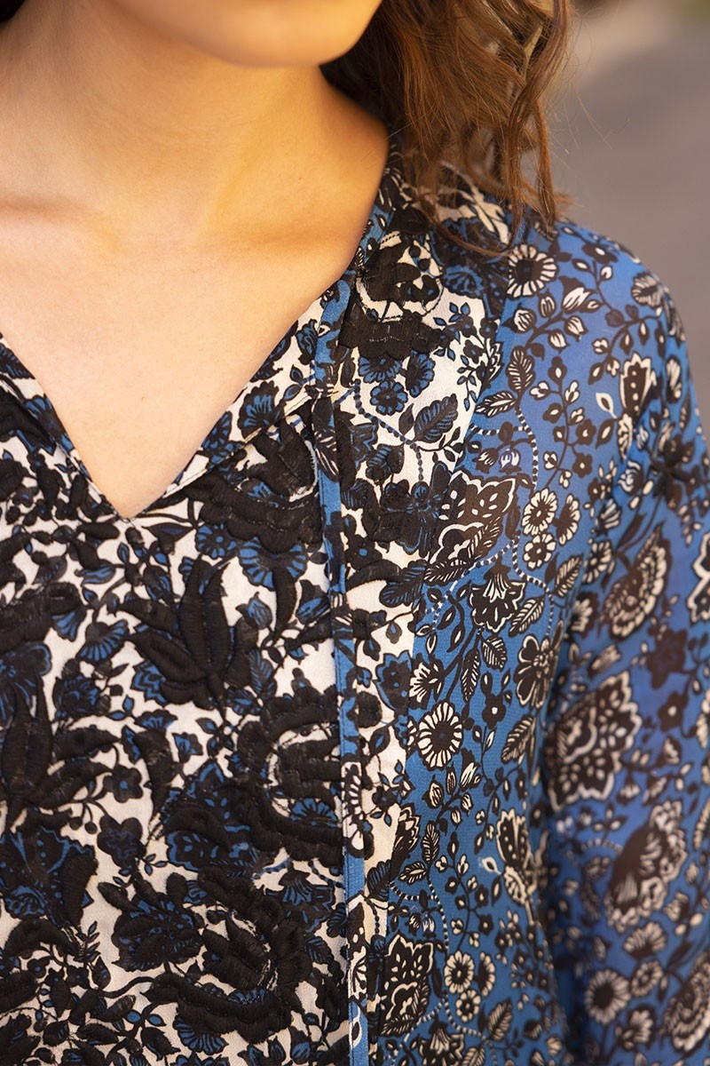 vestido largo floral manga larga LUDOVICA - Miss June
