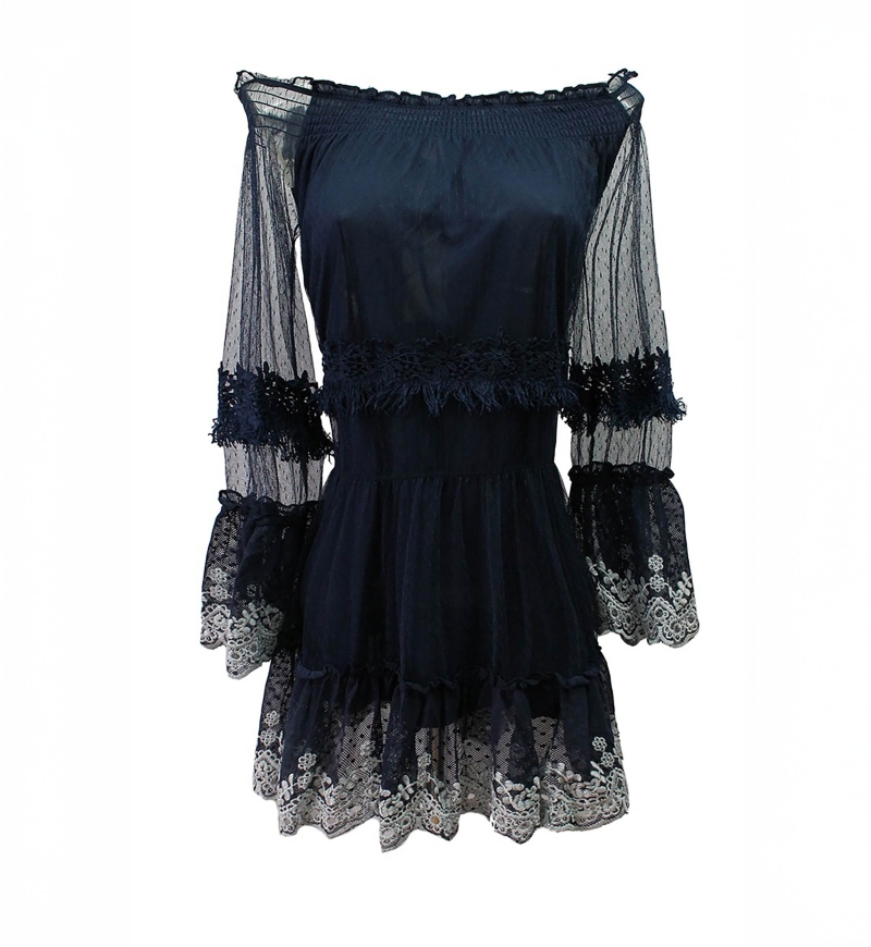 robe courte manche longue boheme chic ANGEL - Miss June