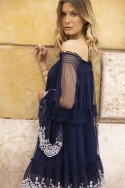 long sleeve boheme chic short dress with ANGEL  - Miss June
