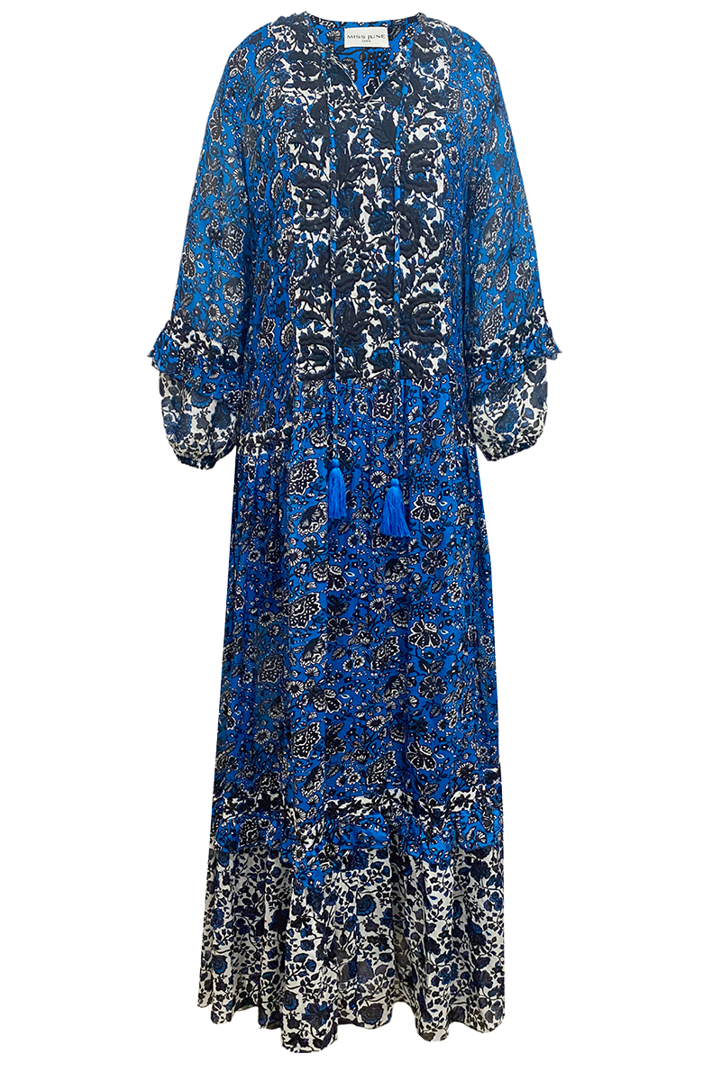 vestido largo floral manga larga LUDOVICA - Miss June