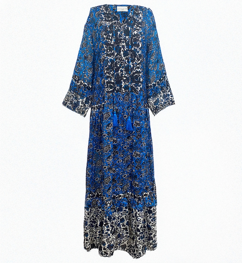 robe longue manche longue fleurie LUDOVICA - Miss June