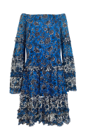 long sleeve floral short dress TORINA - Miss June