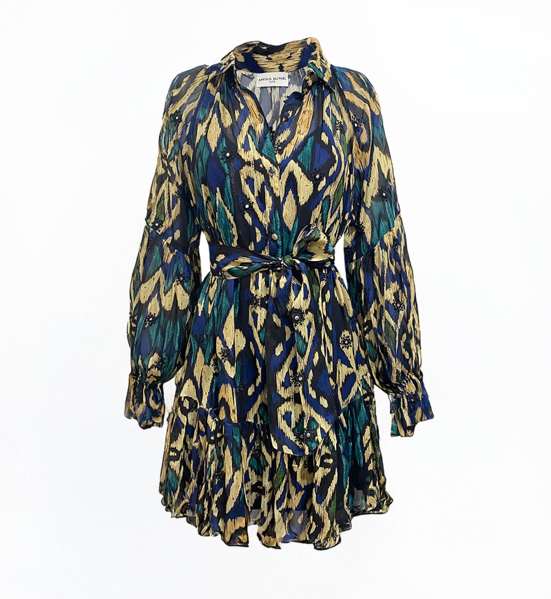 robe courte manche longue boheme SORAYA - Miss June