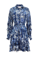 long sleeve floral short dress ELLANA - Miss June