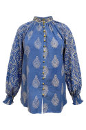 long sleeve bohemian blue blouse SOFIA  - Miss June