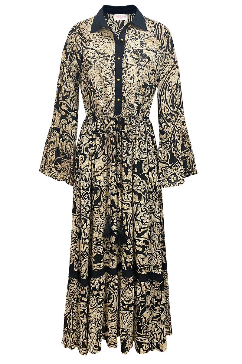 Robe longue manche longue boheme chic ZELIE -Miss June