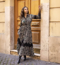 long sleeve boheme chic long dress TARTIKA - Miss June