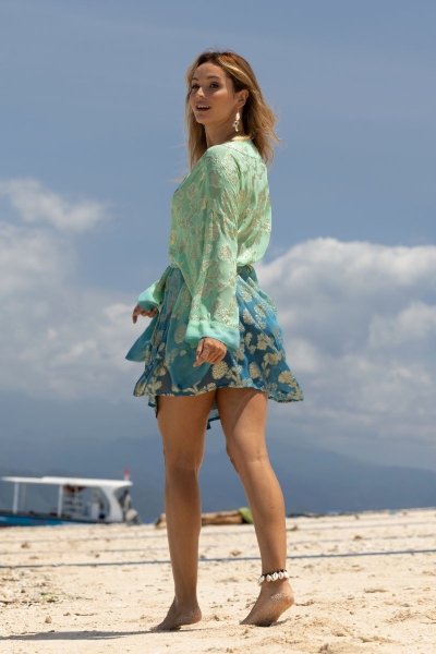 long sleeve bohemian short kimono LENY - Miss June