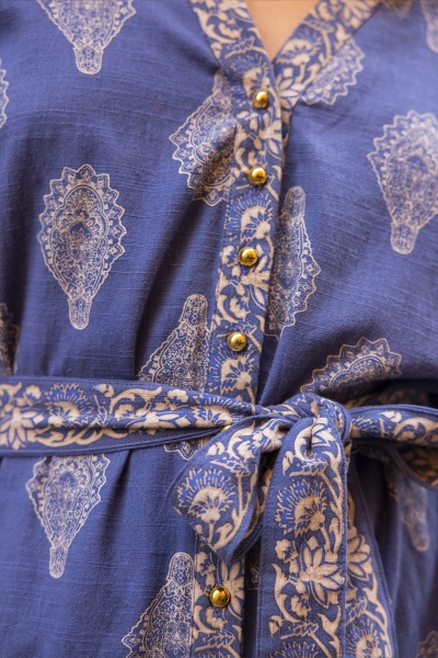 long sleeve bohemian blue long dress ISABELA  - Miss June