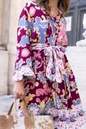 long sleeve bohemian short dress THASSIA - Miss June