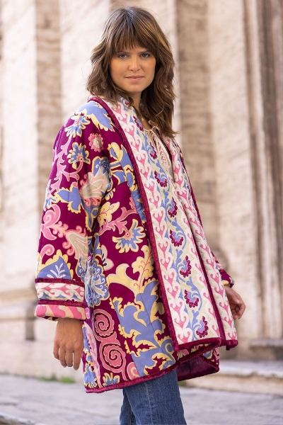 long sleeve floral quilted jacket GIORGIA - Miss June