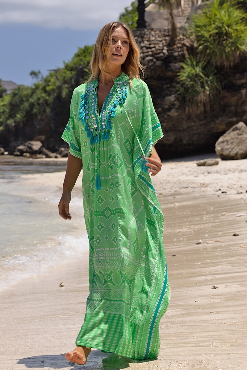 caftan largo bohemio manga corta SIERRANE - Miss June