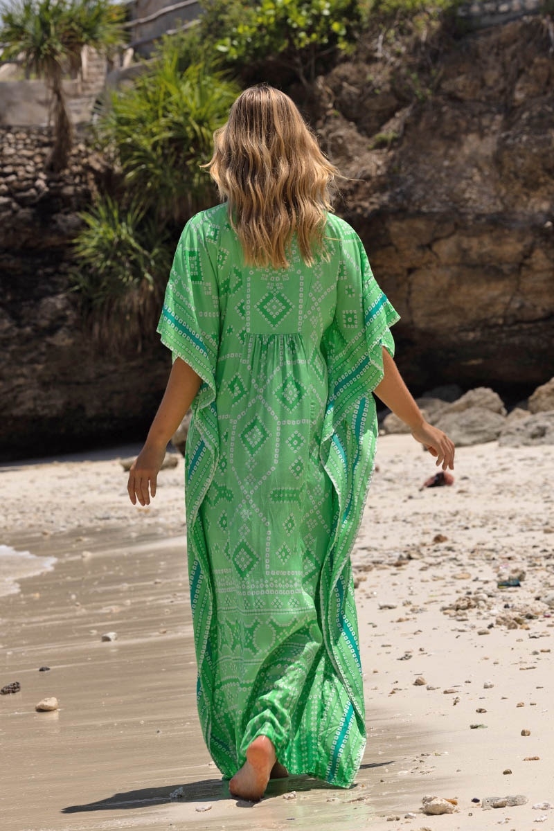 caftan long manche courte boheme SIERRANE - Miss June