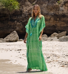 caftan largo bohemio manga corta SIERRANE - Miss June
