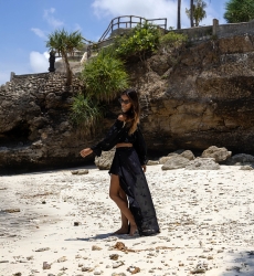 Celeste Skirt - Black - Asymmetrical - Bohemian Chic - Miss June Paris - 3