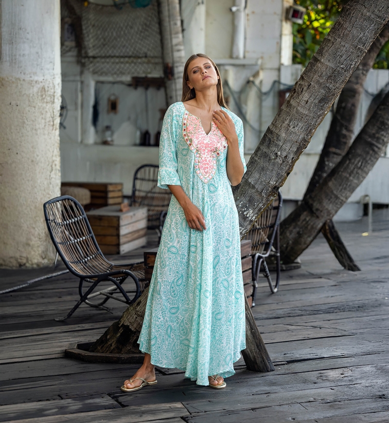 robe longue manche longue boheme NAOMI - Miss June