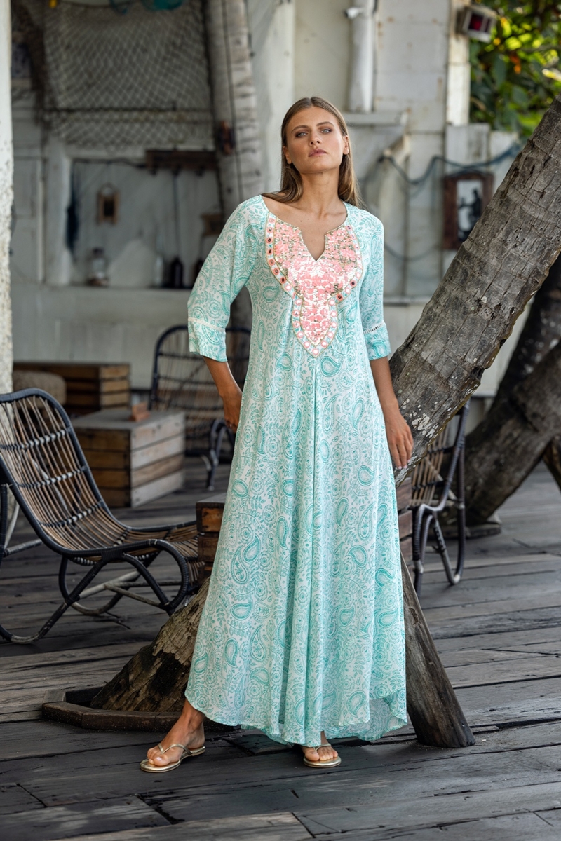 vestido largo bohemio manga larga NAOMI - Miss June