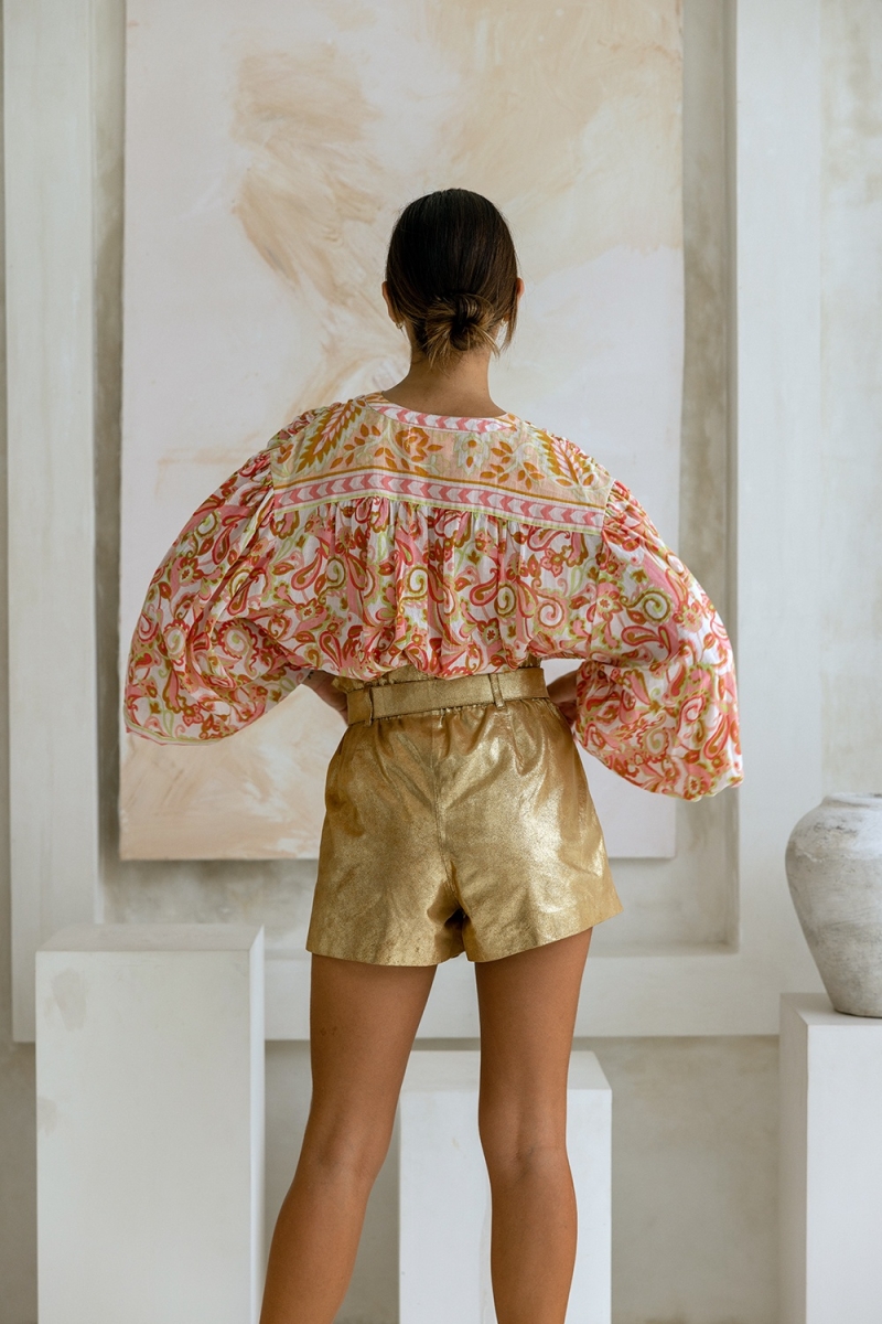 short cuir GLITTER- 100% cuir - Miss June Paris - 3