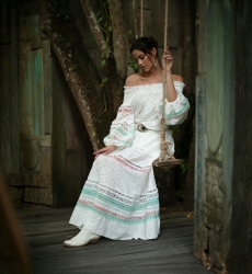 Miss June Paris — Long Skirt Plumeria