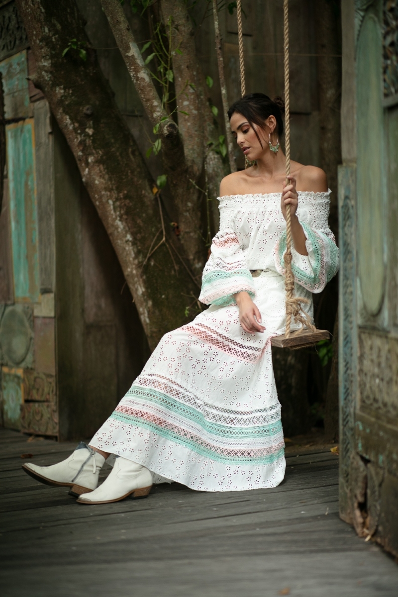 jupe longue boheme chic PLUMERIA - Miss June