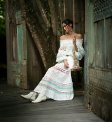 Miss June Paris — Falda Larga Plumeria