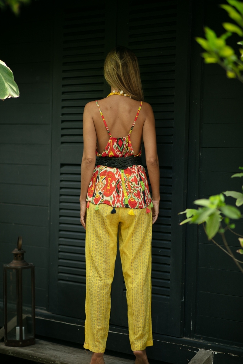 JAHIA Pants – Yellow/Orange – Bohemian Style – Miss June Paris – 4