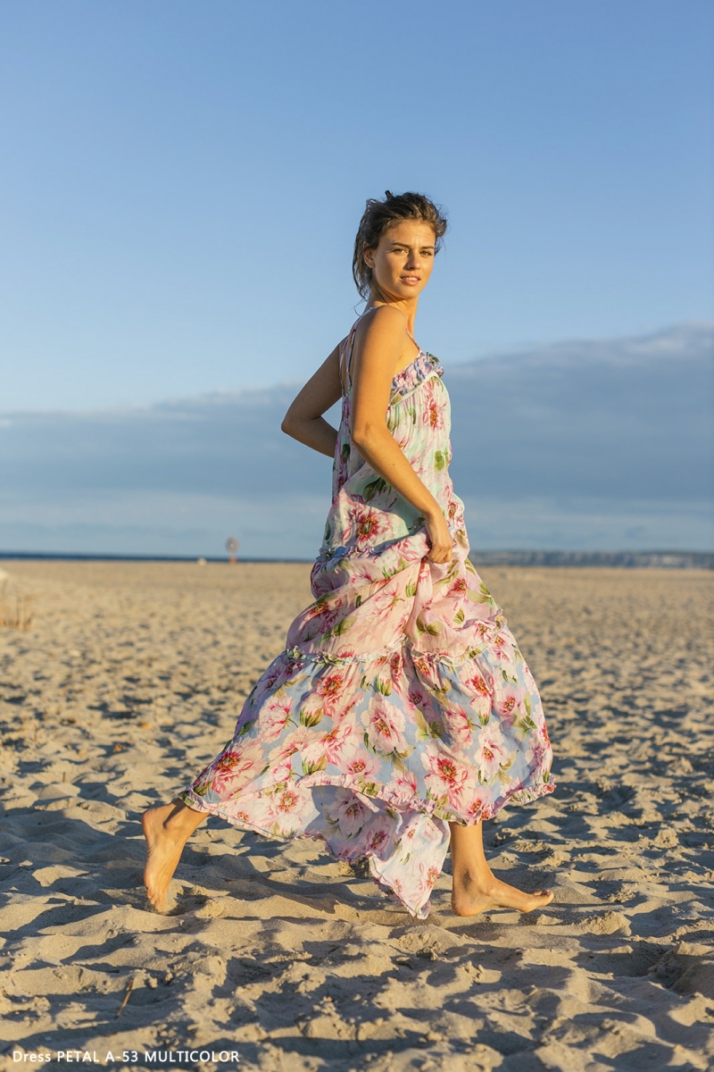 Petal Lange Kleid – Blumig – Ärmellos – Miss June Paris – 5