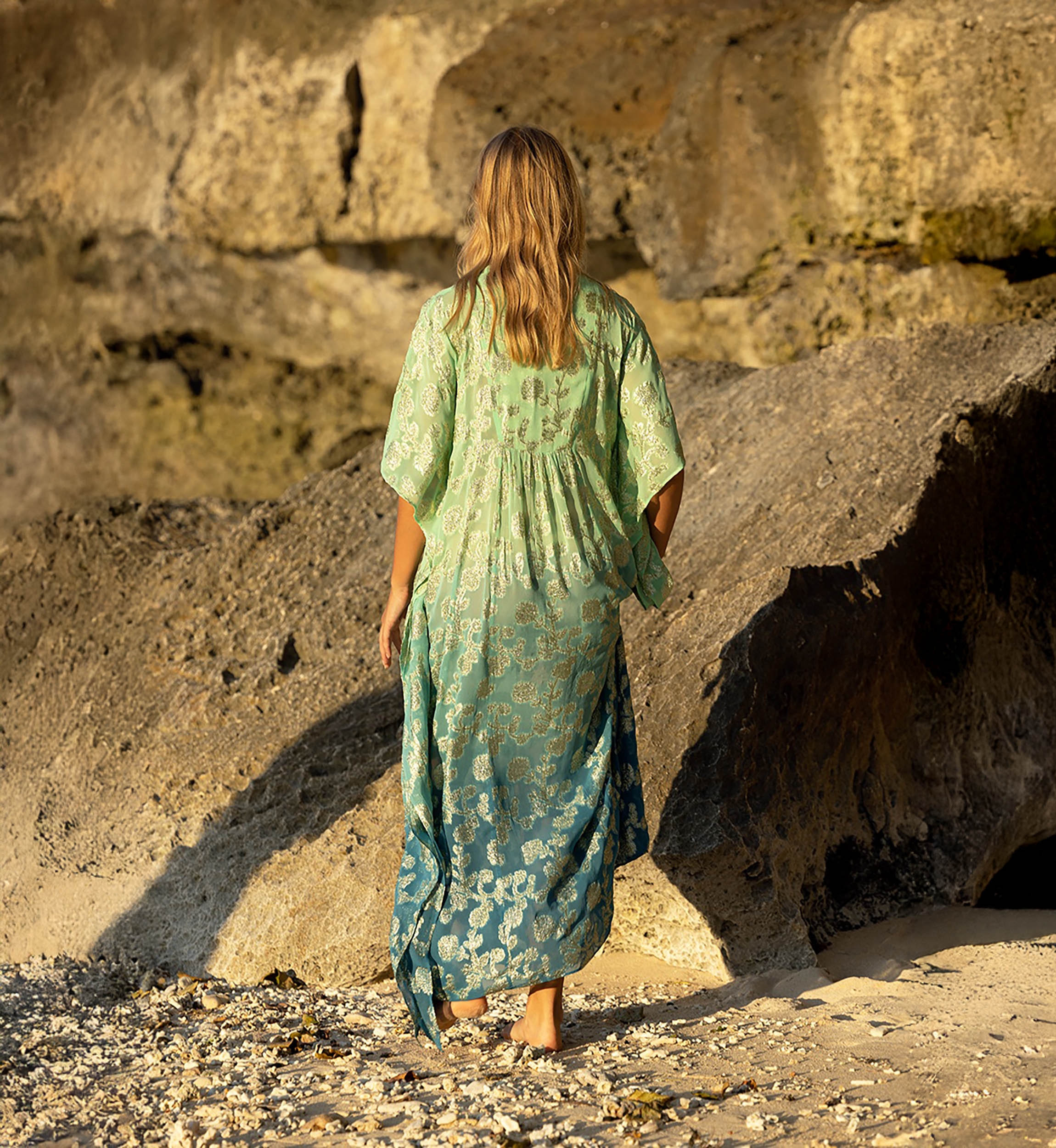 caftan long manche courte boheme PHOEBE - Miss June