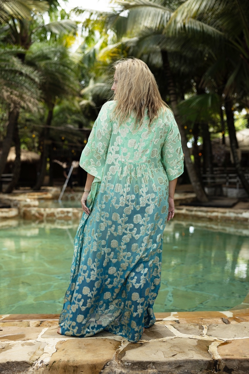 caftan long manche courte boheme PHOEBE - Miss June