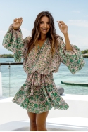 long sleeve floral short dress CORDELIA - Miss June