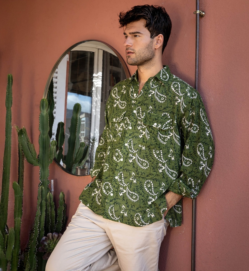 Camisa Medellin – caqui – mangas largas – colección Shay – Miss June Paris – 1