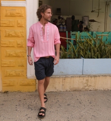 Camisa Jerico – rosa con detalles bordados en blanco – mangas largas – colección Shay – Miss June Paris – 3