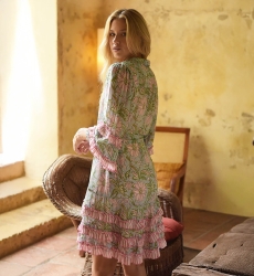 Kurzes Kleid Fiorella - Bohemian-Chic-Druck - Miss June Paris - 4