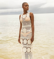 Angel Long Dress - White - Crochet - Short Sleeves - Open Back - Bohemian - Miss June Paris - 3