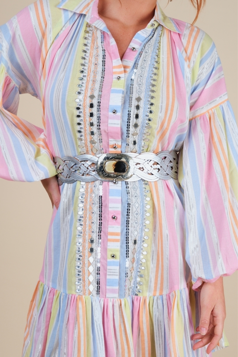 Ceinture Cuir Broadway - couleures assorties - style boho chic - Miss June Paris - 29