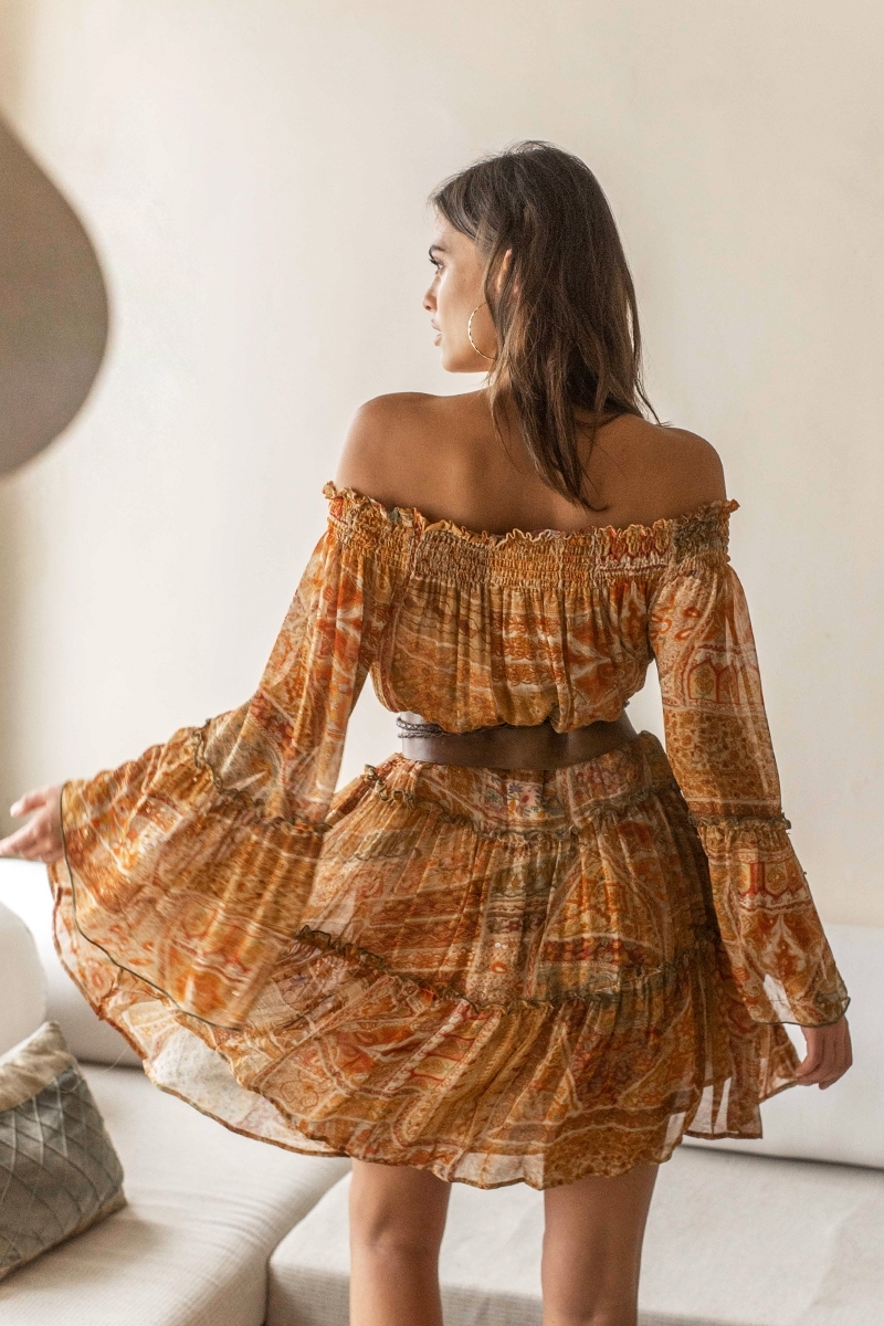 Robe courte Magdalena - style bohème féminin - Miss June Paris - 4