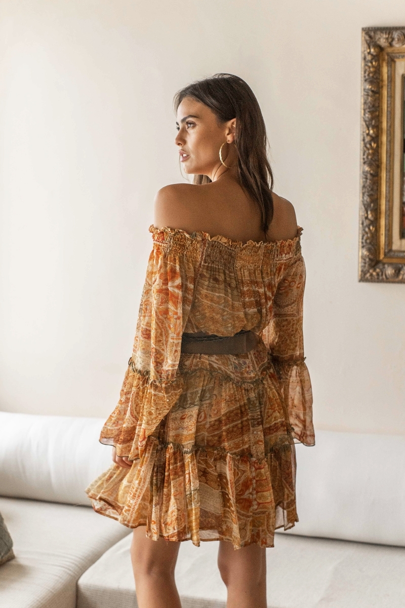 Robe courte Magdalena - style bohème féminin - Miss June Paris - 5