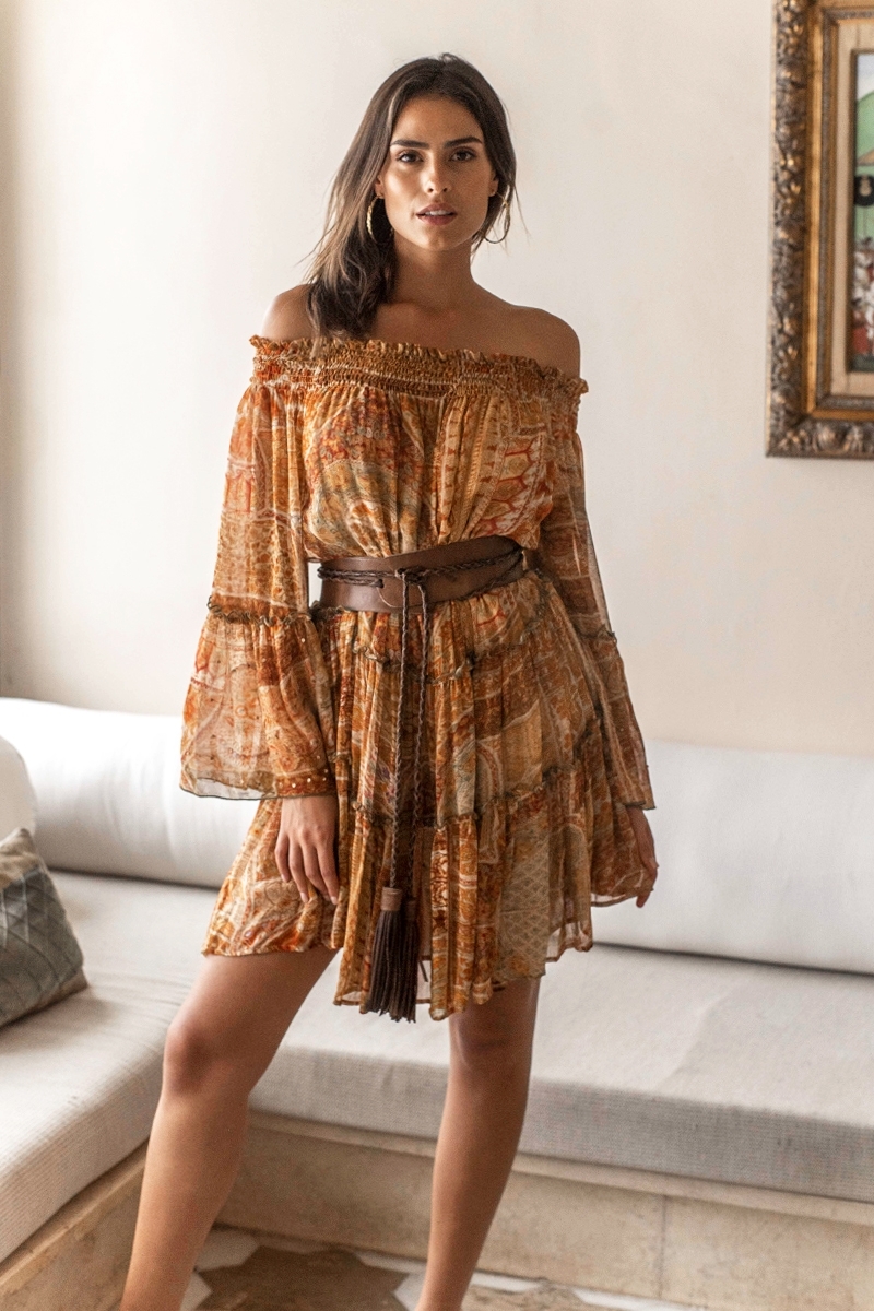 Robe courte Magdalena - style bohème féminin - Miss June Paris - 2